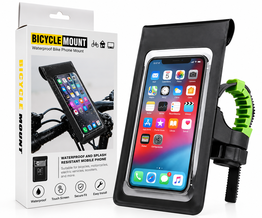 🏍️ Holder Contra Agua para Moto y Bicicleta | Soporte para Manillar