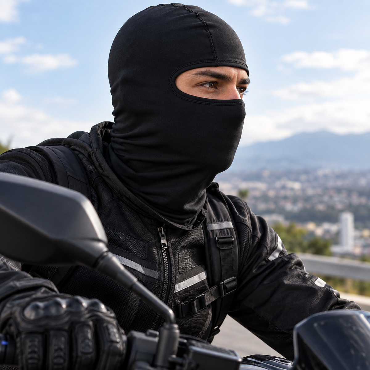 Pasamontañas para Moto Negro | Protección contra Viento y Polvo