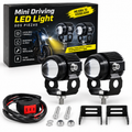 💡 Luces LED Auxiliares para Moto | Luz Blanca y Amarilla – Pack de 2