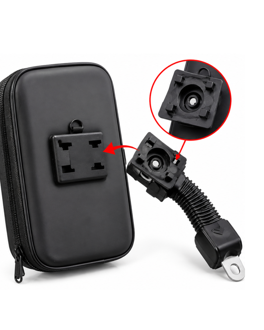 🏍️ Holder M7 Contra Agua para Moto | Soporte para Espejo con Zipper